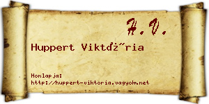 Huppert Viktória névjegykártya